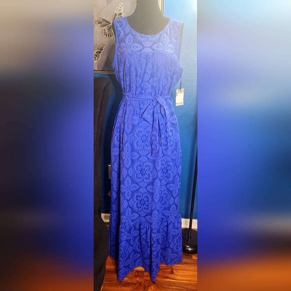 Kensie Blue Lacey Maxi Dress Sizes 2 and 10